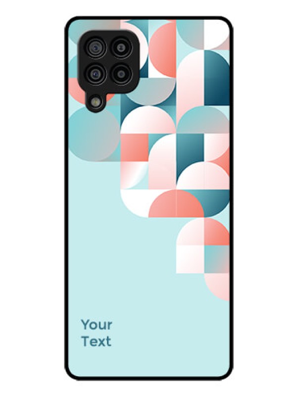 Custom Galaxy M32 4G Prime Edition Custom Glass Phone Case - Stylish Semi-circle Pattern Design
