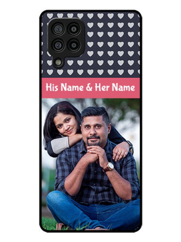 Custom Galaxy M32 4G Custom Glass Mobile Case  - Love Symbols Design