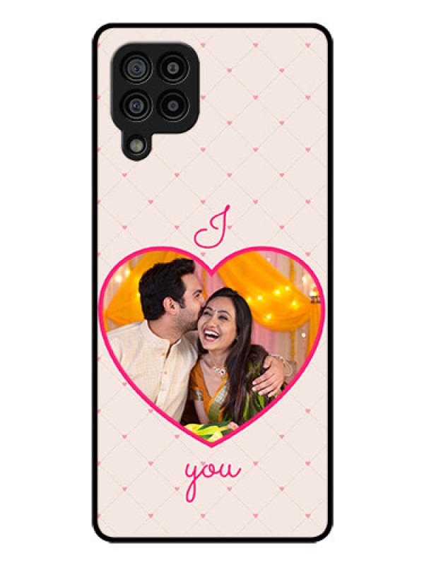 Custom Galaxy M32 4G Custom Glass Mobile Case  - Heart Shape Design