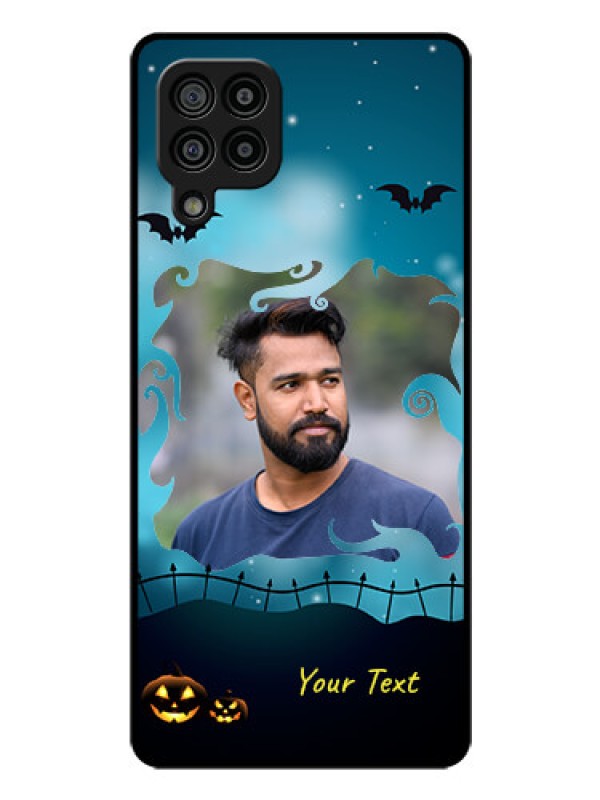 Custom Galaxy M32 4G Custom Glass Phone Case  - Halloween frame design