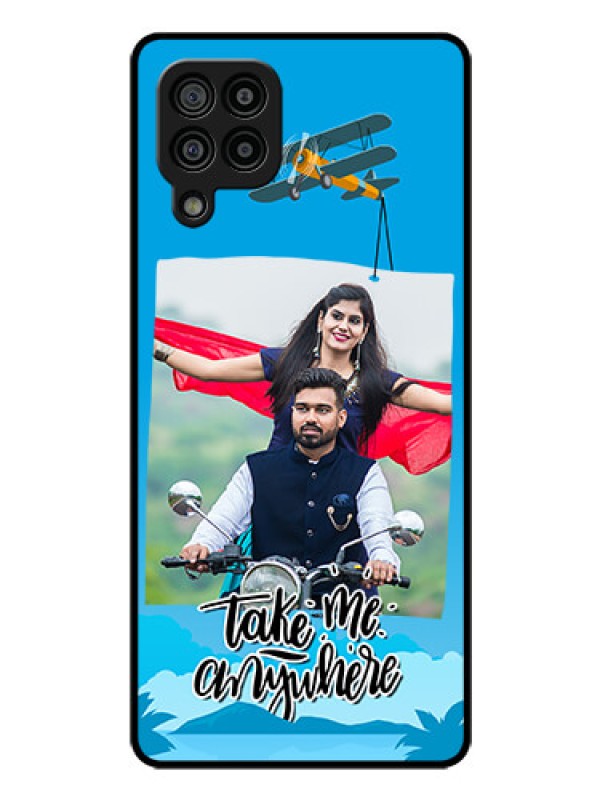 Custom Galaxy M32 4G Custom Glass Mobile Case  - Traveller Design 