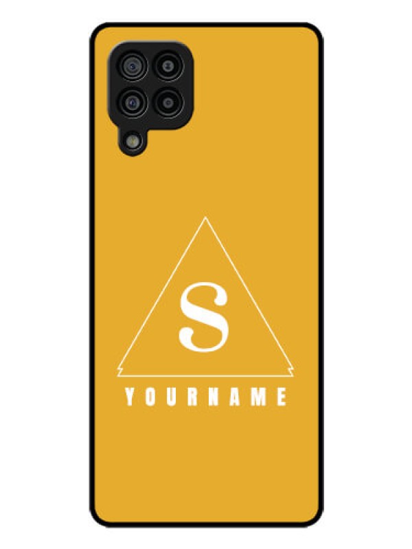 Custom Galaxy M32 4G Personalized Glass Phone Case - simple triangle Design