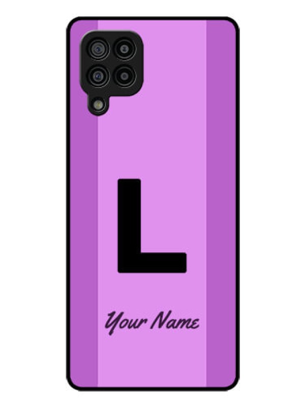 Custom Galaxy M32 4G Custom Glass Phone Case - Tricolor custom text Design