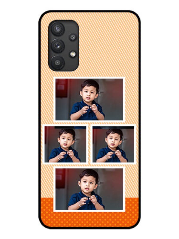 Custom Galaxy M32 5G Photo Printing on Glass Case - Bulk Photos Upload Design