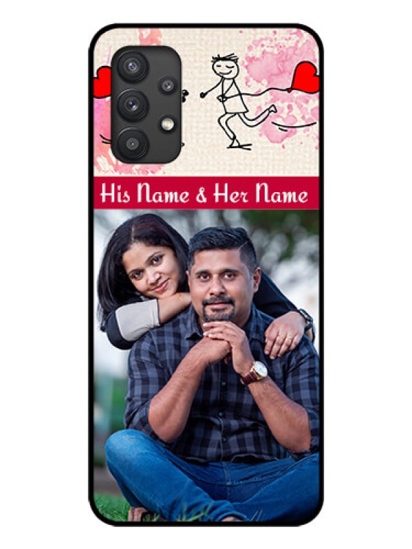 Custom Galaxy M32 5G Photo Printing on Glass Case - You and Me Case Design