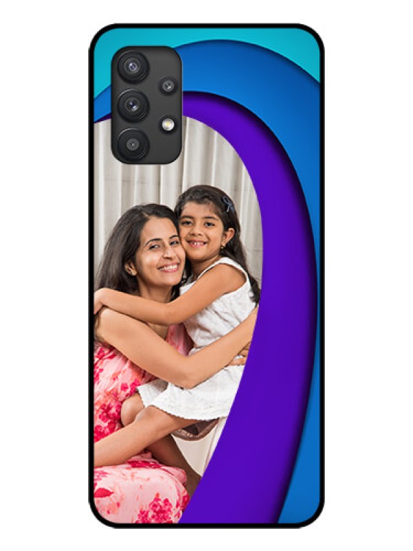 Custom Galaxy M32 5G Photo Printing on Glass Case - Simple Pattern Design
