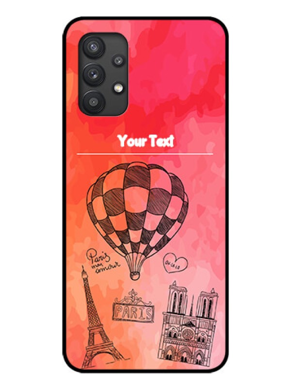 Custom Galaxy M32 5G Custom Glass Phone Case - Paris Theme Design
