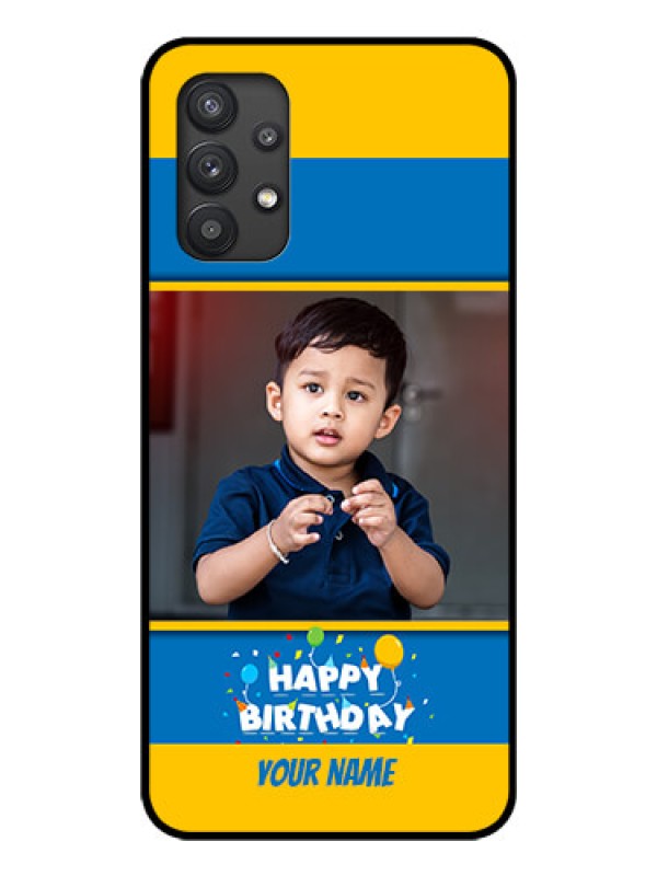 Custom Galaxy M32 5G Custom Glass Mobile Case - Birthday Wishes Design
