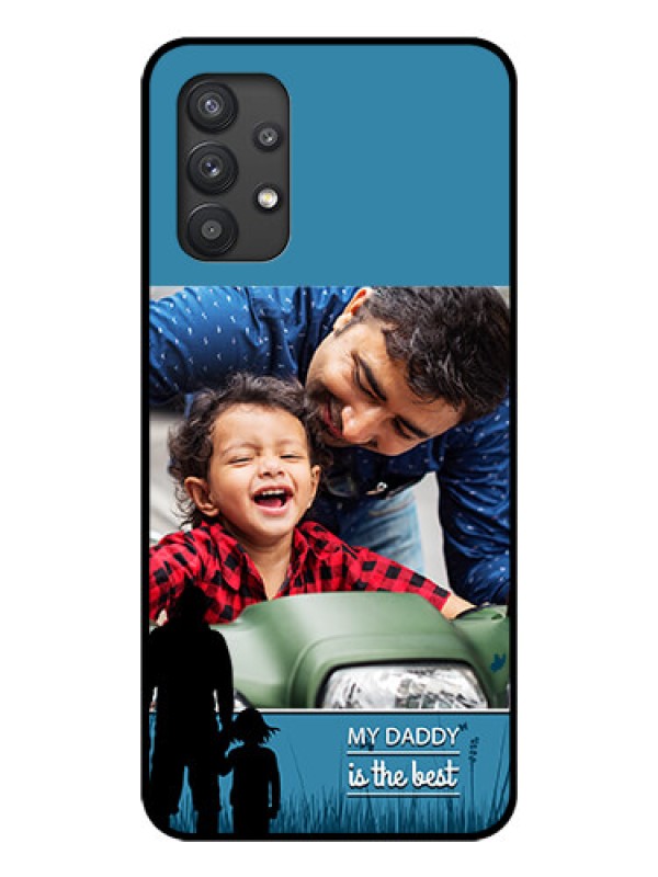 Custom Galaxy M32 5G Custom Glass Mobile Case - Best dad design