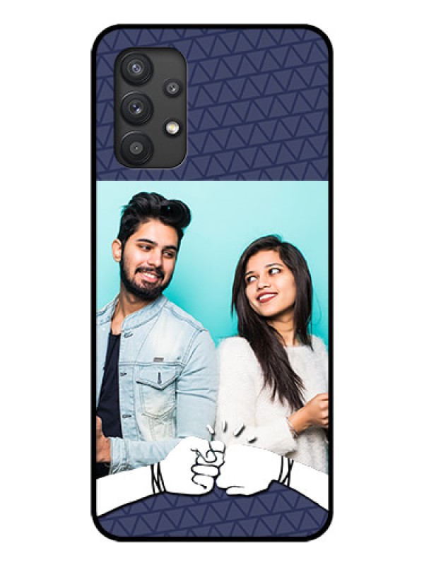 Custom Galaxy M32 5G Photo Printing on Glass Case - with Best Friends Design