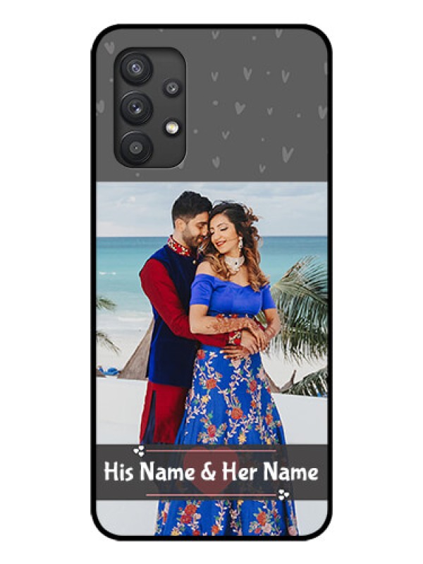 Custom Galaxy M32 5G Custom Glass Mobile Case - Buy Love Design with Photo Online