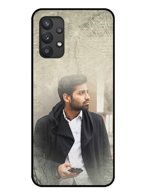 Custom Galaxy M32 5G Custom Glass Phone Case - with vintage design