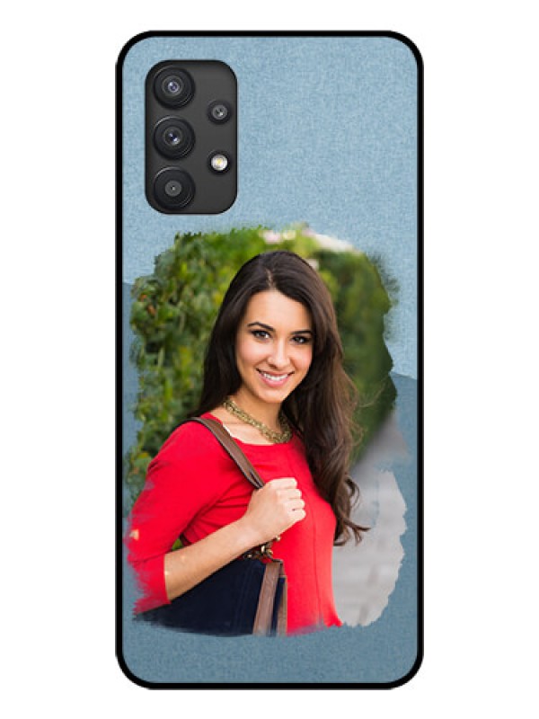 Custom Galaxy M32 5G Custom Glass Mobile Case - Grunge Line Art Design