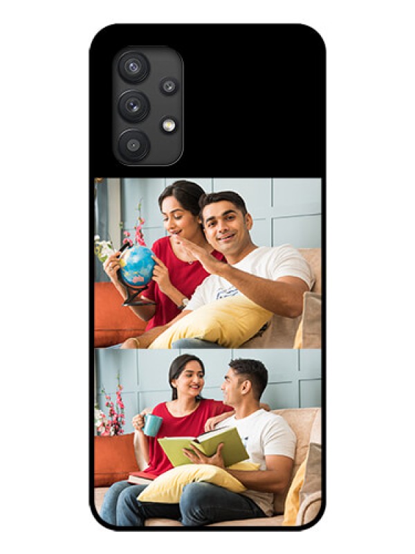 Custom Galaxy M32 5G 2 Images on Glass Phone Cover