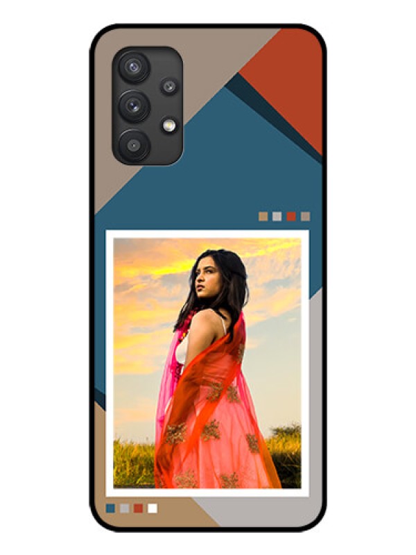 Custom Galaxy M32 5G Personalized Glass Phone Case - Retro color pallet Design
