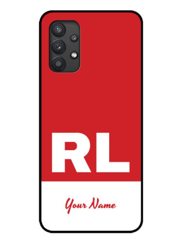 Custom Galaxy M32 5G Personalized Glass Phone Case - dual tone custom text Design