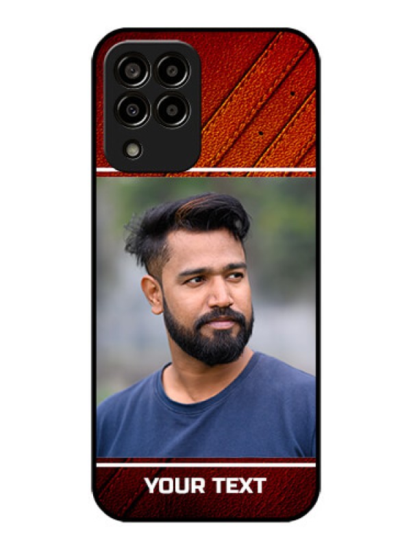 Custom Galaxy m33-5g 5G Personalized Glass Phone Case - Leather Phone Case Design
