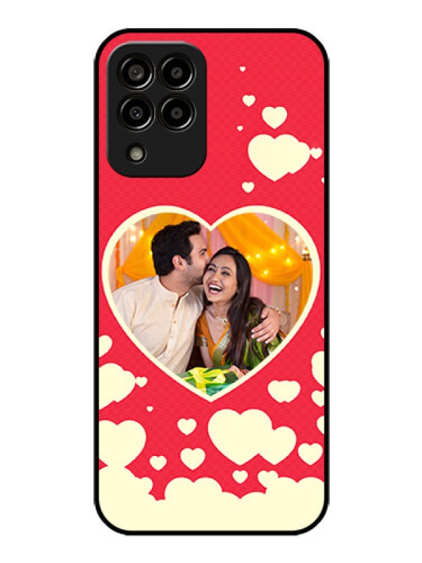 Custom Galaxy m33-5g 5G Custom Glass Mobile Case - Love Symbols Phone Cover Design