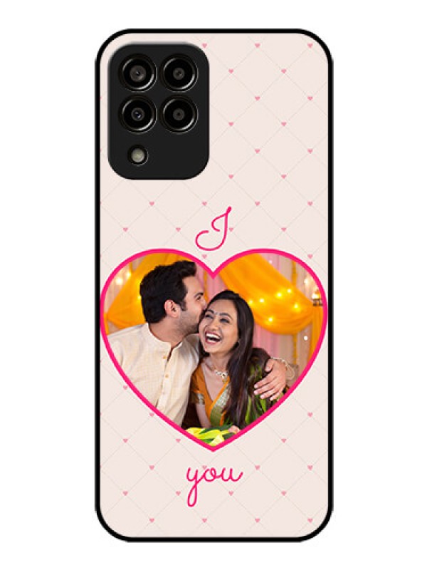 Custom Galaxy m33-5g 5G Custom Glass Mobile Case - Heart Shape Design