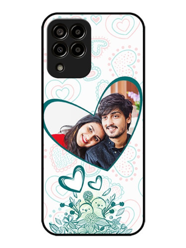 Custom Galaxy m33-5g 5G Photo Printing on Glass Case - Premium Couple Design