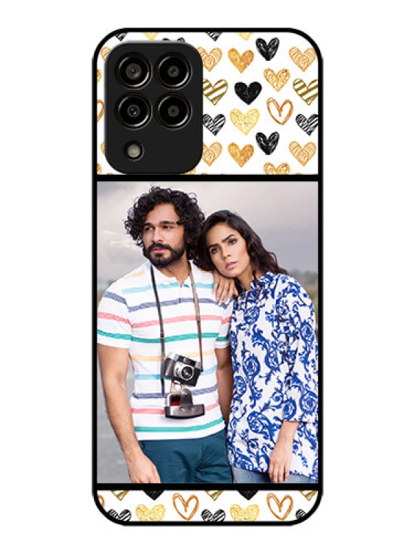 Custom Galaxy m33-5g 5G Photo Printing on Glass Case - Love Symbol Design