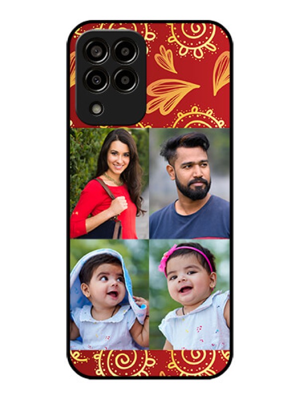 Custom Galaxy m33-5g 5G Photo Printing on Glass Case - 4 Image Traditional Design