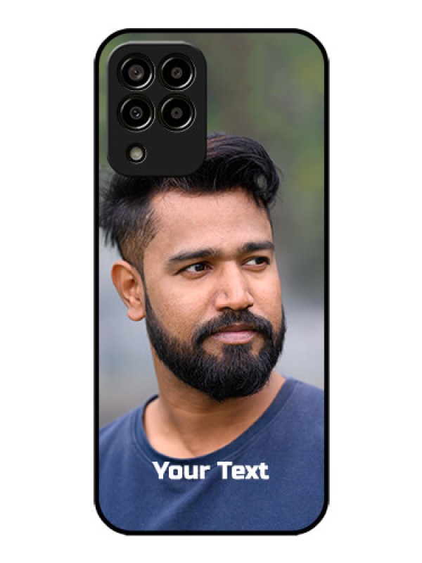 Custom Galaxy m33-5g 5G Glass Mobile Cover: Photo with Text