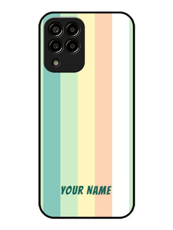 Custom Galaxy M33 5G Photo Printing on Glass Case - Multi-colour Stripes Design