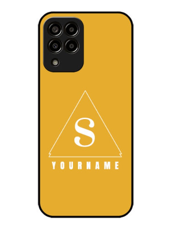 Custom Galaxy M33 5G Personalized Glass Phone Case - simple triangle Design