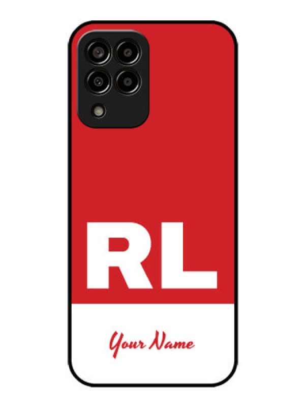 Custom Galaxy M33 5G Personalized Glass Phone Case - dual tone custom text Design