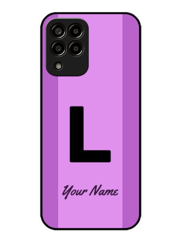 Custom Galaxy M33 5G Custom Glass Phone Case - Tricolor custom text Design