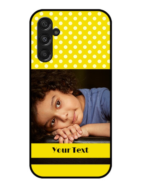 Custom Samsung Galaxy M34 5G Custom Glass Phone Case - Bright Yellow Case Design
