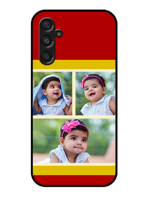 Custom Samsung Galaxy M34 5G Custom Glass Mobile Case - Multiple Pic Upload Design