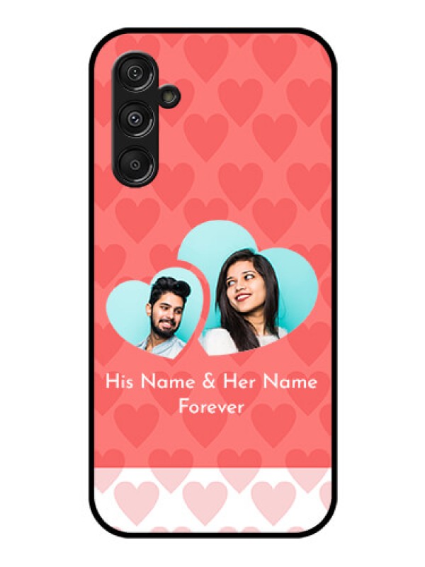 Custom Samsung Galaxy M34 5G Personalized Glass Phone Case - Couple Pic Upload Design