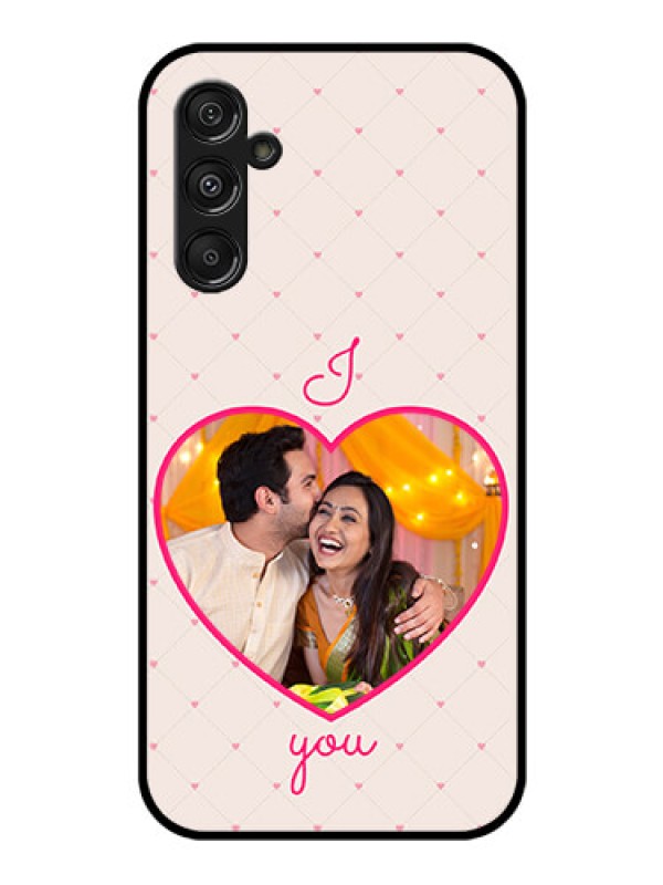Custom Samsung Galaxy M34 5G Custom Glass Mobile Case - Heart Shape Design