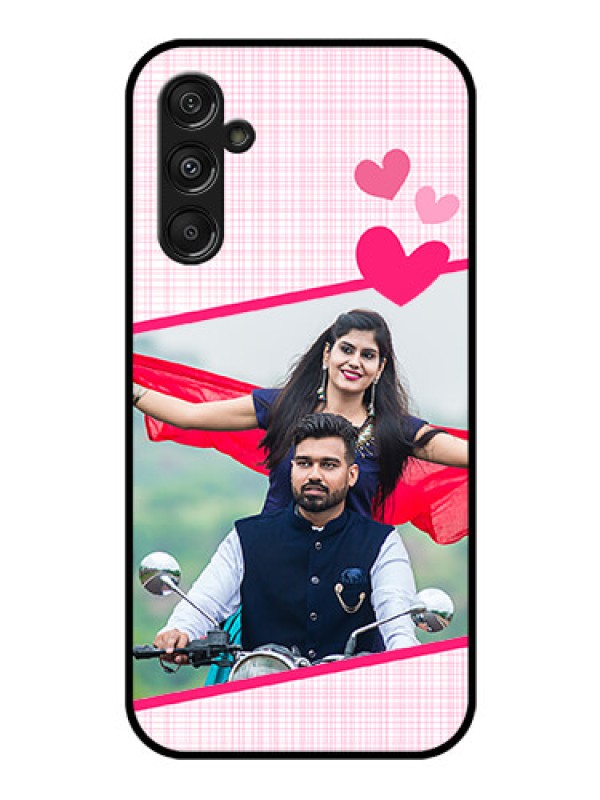 Custom Samsung Galaxy M34 5G Custom Glass Phone Case - Love Shape Heart Design