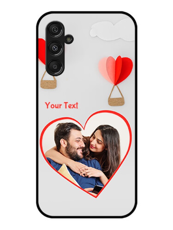Custom Samsung Galaxy M34 5G Custom Glass Mobile Case - Parachute Love Design