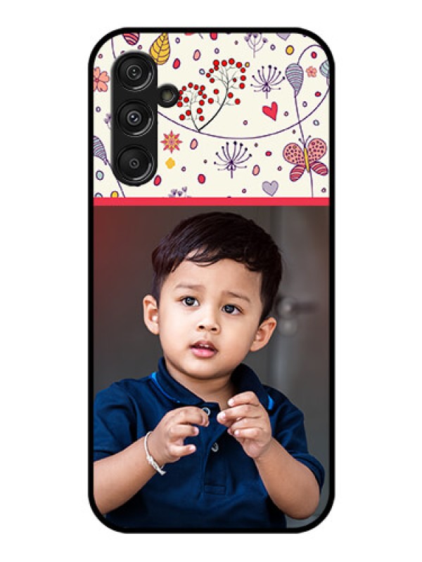 Custom Samsung Galaxy M34 5G Custom Glass Mobile Case - Premium Floral Design