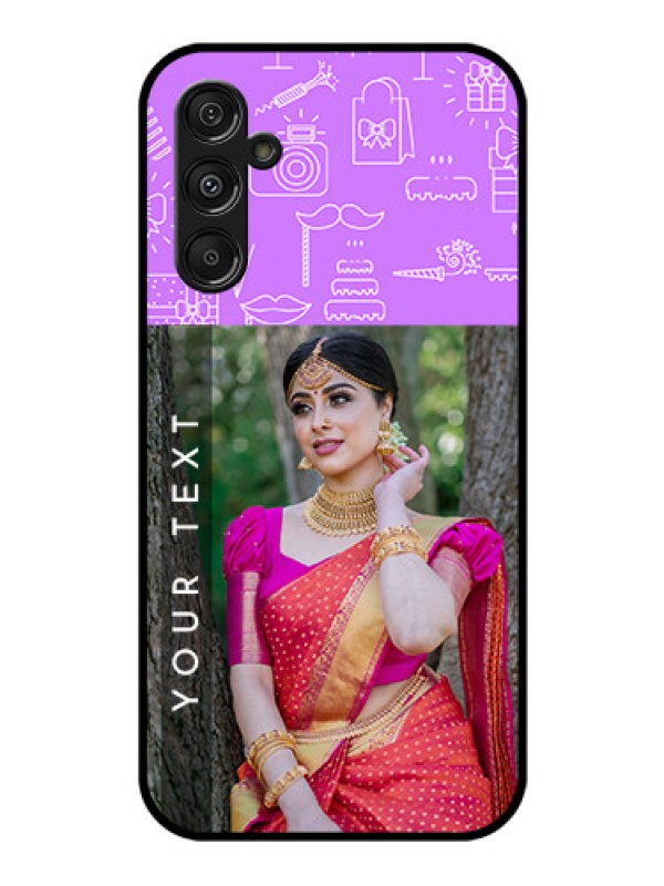 Custom Samsung Galaxy M34 5G Custom Glass Mobile Case - Birthday Icons Design