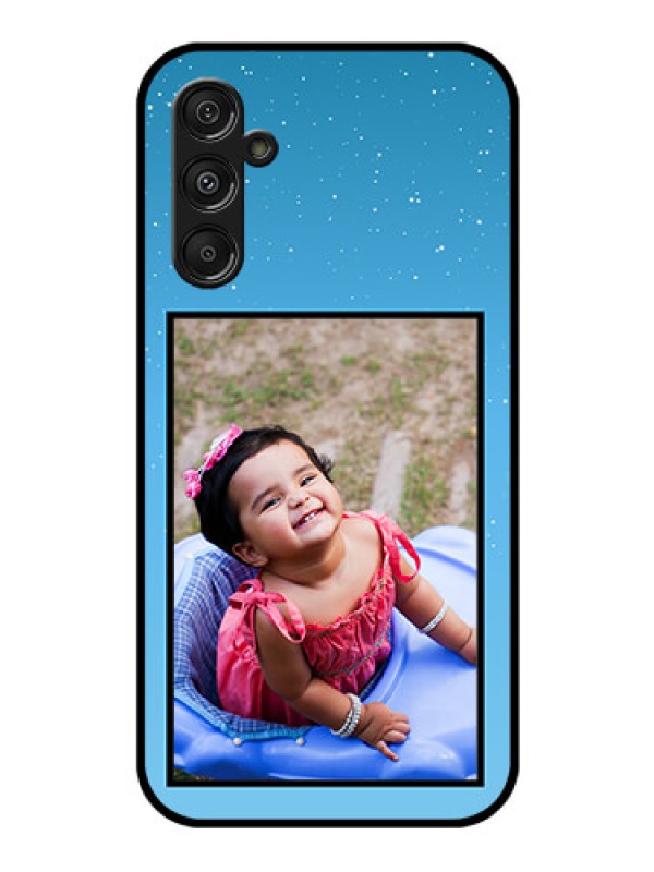 Custom Samsung Galaxy M34 5G Custom Glass Mobile Case - Wave Pattern Colorful Design