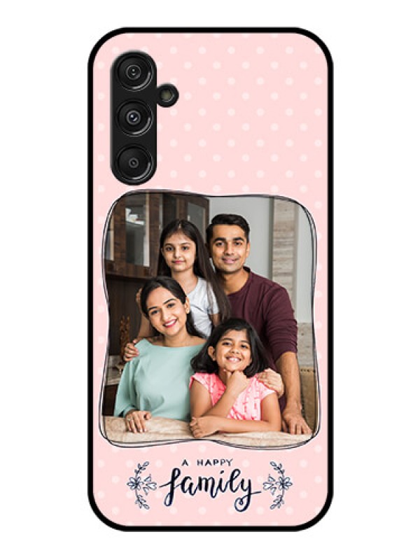 Custom Samsung Galaxy M34 5G Custom Glass Phone Case - Family with Dots Design