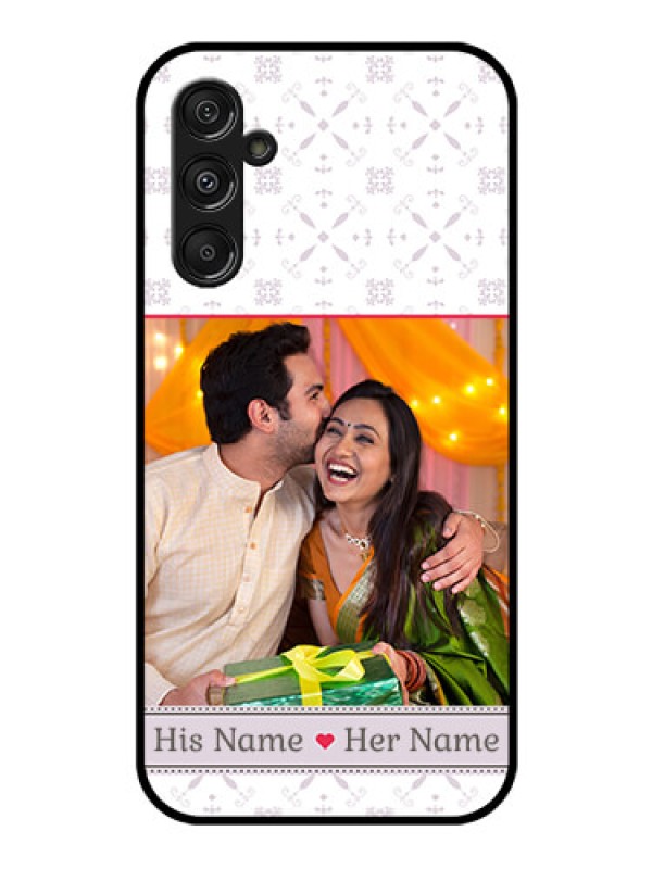 Custom Samsung Galaxy M34 5G Custom Glass Mobile Case - with Photo and Ethnic Design