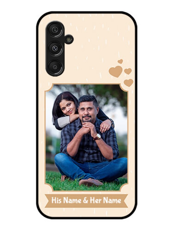 Custom Samsung Galaxy M34 5G Custom Glass Phone Case - with confetti love design