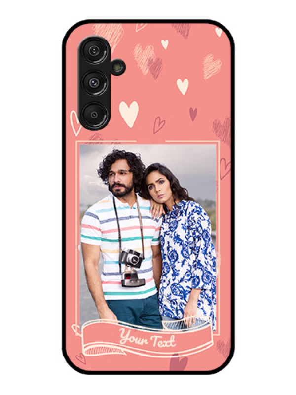 Custom Samsung Galaxy M34 5G Custom Glass Phone Case - Love doodle art Design