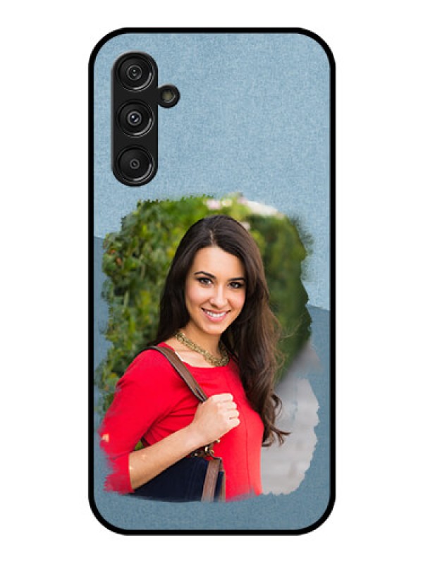 Custom Samsung Galaxy M34 5G Custom Glass Mobile Case - Grunge Line Art Design