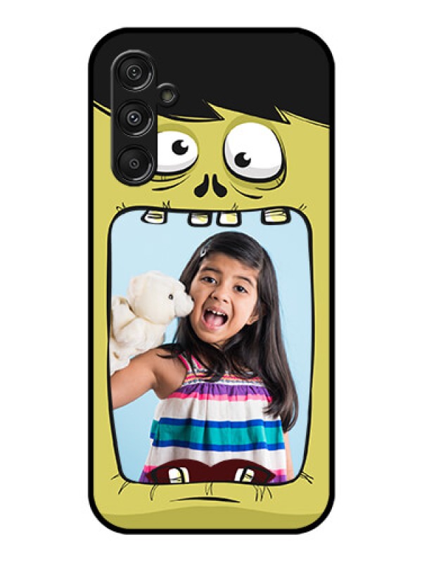 Custom Samsung Galaxy M34 5G Personalized Glass Phone Case - Cartoon monster back case Design
