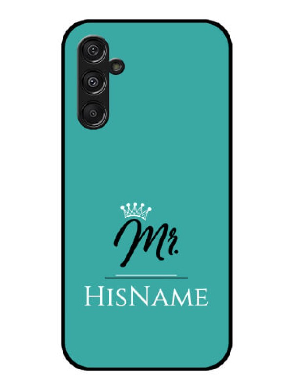 Custom Samsung Galaxy M34 5G Custom Glass Phone Case Mr with Name