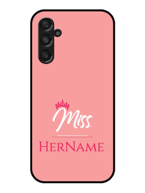 Custom Samsung Galaxy M34 5G Custom Glass Phone Case Mrs with Name