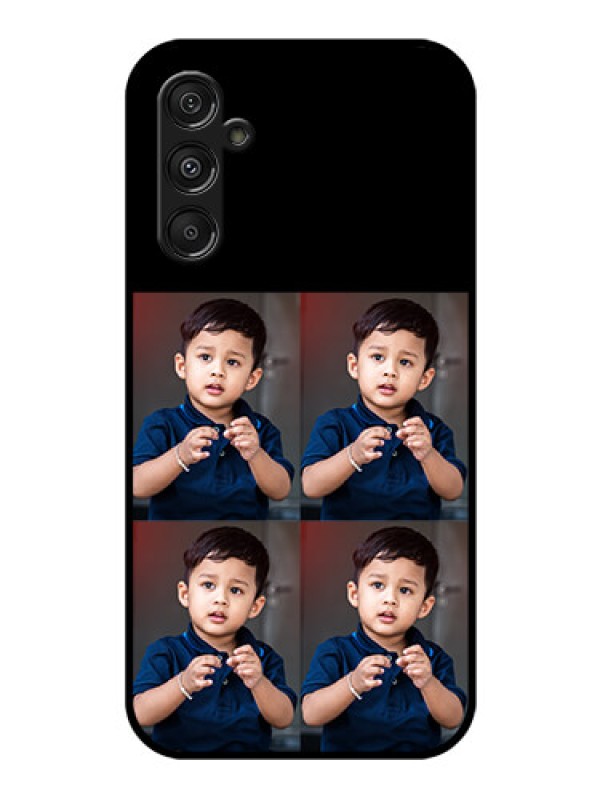 Custom Samsung Galaxy M34 5G 4 Image Holder on Glass Mobile Cover