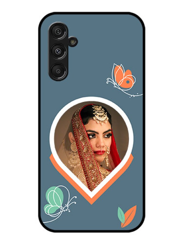 Custom Samsung Galaxy M34 5G Custom Glass Mobile Case - Droplet Butterflies Design
